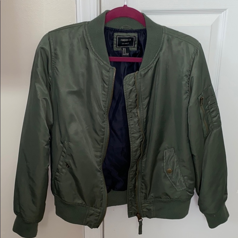 Dark Green Bomber Jacket